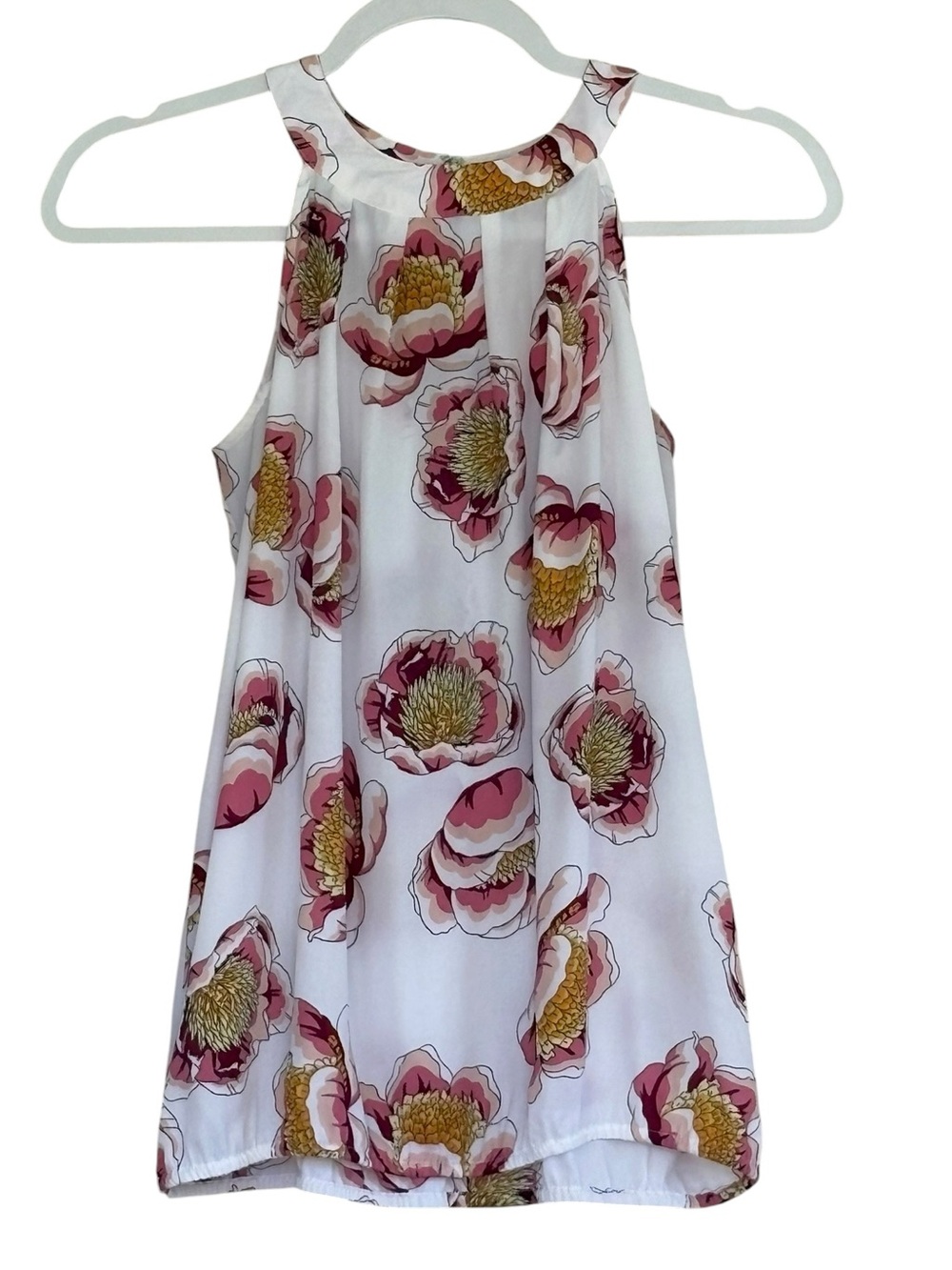 LOFT White Halter Tank Top Shirt Size S P